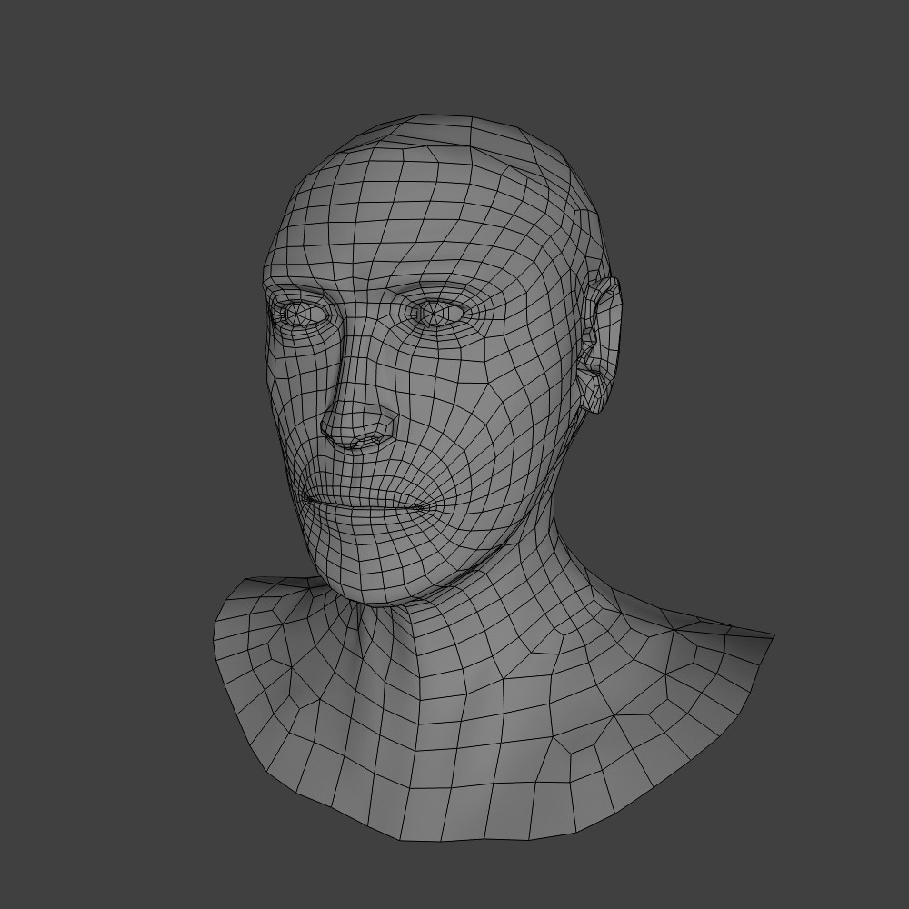 Realistic Lowpoly Head preview image 2
